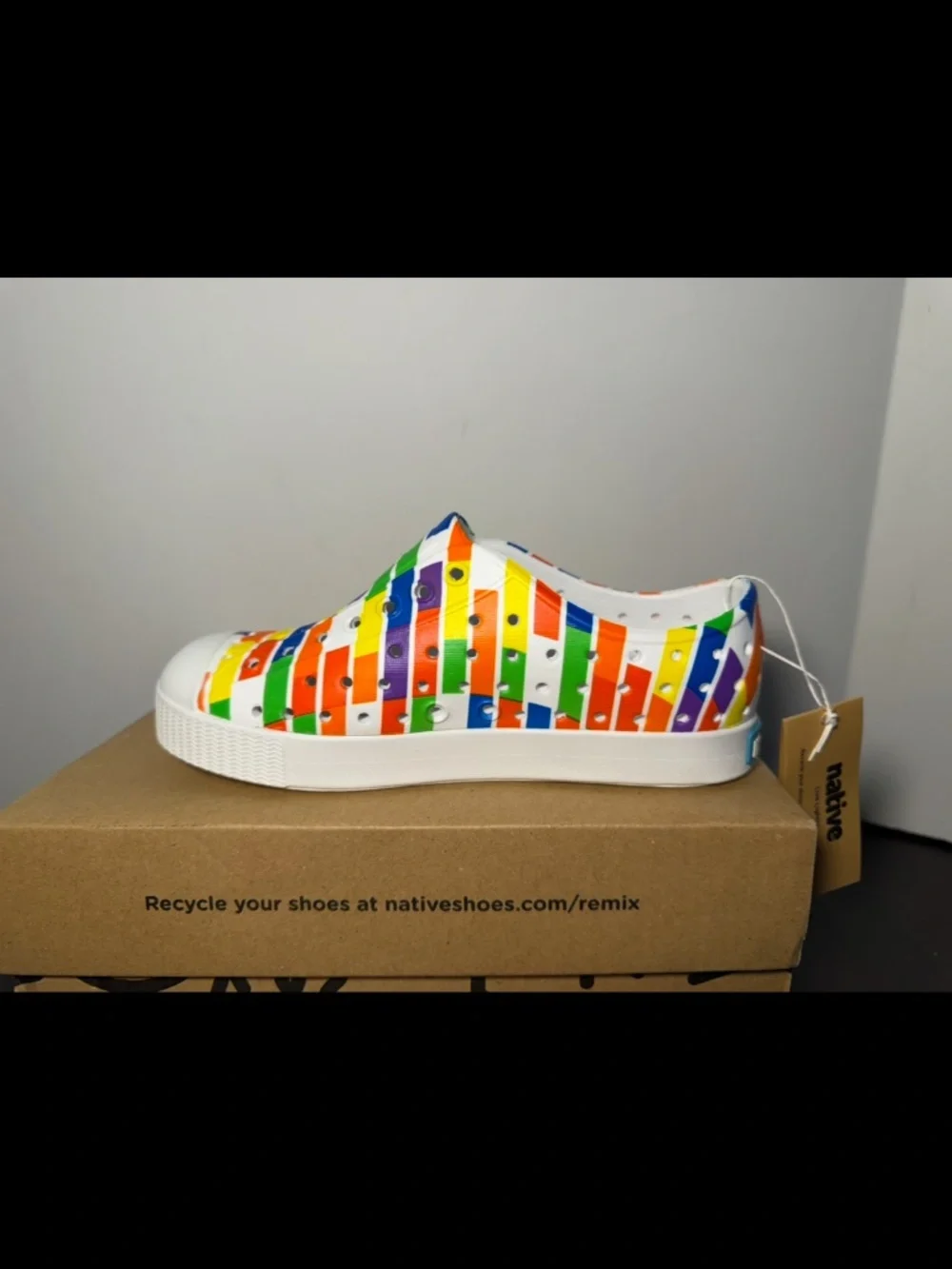 Native Jefferson Print Shoes Multicolor Brick/White Little Kids/Toddler C12